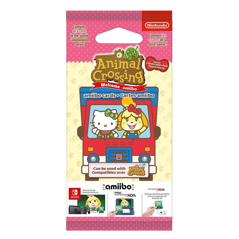 Nintendo - Pack 6 Cartes Amiibo Animal Crossing, Hello Kitty Nintendo - Pack 6 Cartes Amiibo Animal Crossing, Hello Kitty